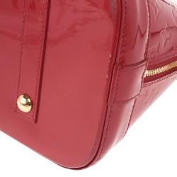 Pre Owned Louis Vuitton Red Monogram Vernis Alma