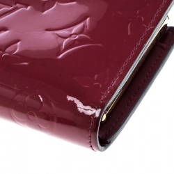 Pre Owned محفظة لوي فيتون فرنش فينواز بورت فويل فيرنيه مونوغرامية وردة هندية