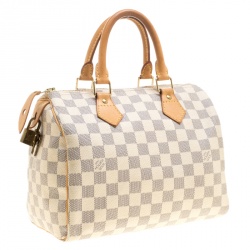 Pre Owned Louis Vuitton Damier Azur Canvas Speedy 25