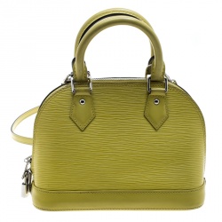 Pre Owned Louis Vuitton Citron Epi Leather Alma BB Bag