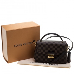 Pre Owned Louis Vuitton Damier Ebene Canvas Croisette Bag