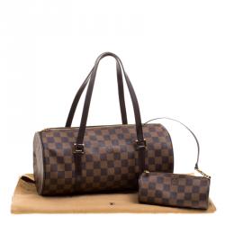 Pre Owned Louis Vuitton Damier Ebene Canvas Papillon 30 Bag & Accessory Pouch