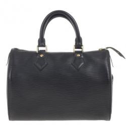 مملوكة مسبقًا Louis Vuitton Black Epi Speedy 25 Bag