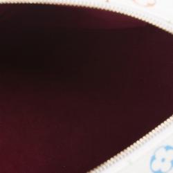 Pre Owned Louis Vuitton White Multicolor Canvas Speedy 30