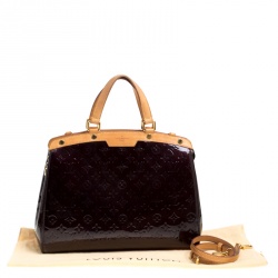 Pre Owned Louis Vuitton Amarante Monogram Vernis Brea GM Bag