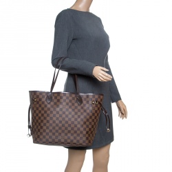 Louis Vuitton Damier Ebene Canvas Neverfull MM Bag