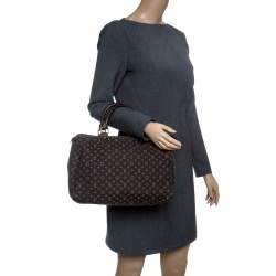 Pre Owned Louis Vuitton Fusain Monogram Canvas Mini Lin Speedy 30 Bag