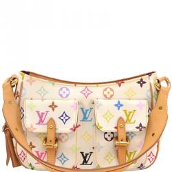 مملوكة مسبقًا Louis Vuitton White Monogram Multicolore Lodge PM Bag