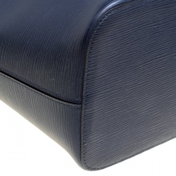 Pre Owned Louis Vuitton Blue Marine Epi Leather Neverfull MM Bag