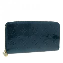 Louis Vuitton Zippy Wallet Silver-Green Zip Around 234756 Green Monogram  Vernis Leather Clutch, Louis Vuitton