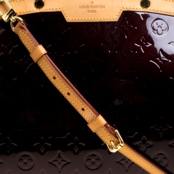 Pre Owned Louis Vuitton Amarante Monogram Vernis Brea GM Bag
