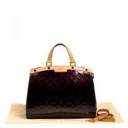 Pre Owned Louis Vuitton Amarante Monogram Vernis Brea GM Bag