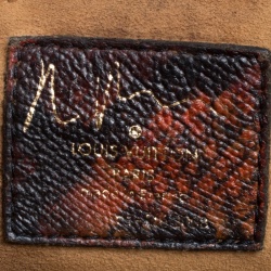 مملوكة مسبقًا Louis Vuitton Red/Brown Ombre Monogram Canvas and Lizard Limited Edition Richard Prince Mancrazy Jokes Bag