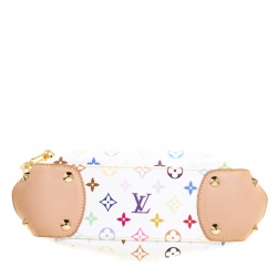 Pre Owned Louis Vuitton White Multicolor Monogram Canvas Judy MM Bag