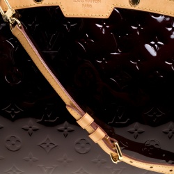 Pre Owned Louis Vuitton Amarante Monogram Vernis Brea MM Bag