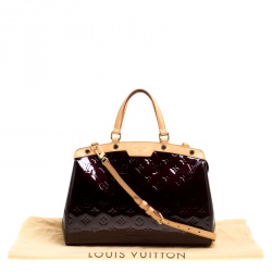 Pre Owned Louis Vuitton Amarante Monogram Vernis Brea MM Bag