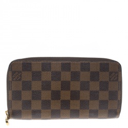 Louis Vuitton Damier Ebene Canvas Zippy Wallet