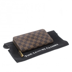Louis Vuitton Damier Ebene Canvas Zippy Wallet
