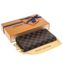 مملوكة مسبقًا Louis Vuitton Damier Ebene Canvas Zippy Wallet
