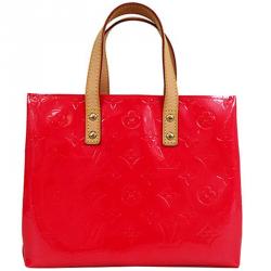 Pre Owned Louis Vuitton Red Monogram Vernis Reade PM Bag