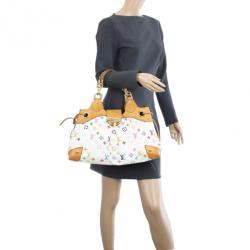Pre Owned Louis Vuitton White Monogram Multicolore Ursula Bag