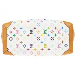 Pre Owned Louis Vuitton White Monogram Multicolore Ursula Bag