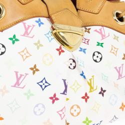 Pre Owned Louis Vuitton White Monogram Multicolore Ursula Bag