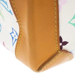 Pre Owned Louis Vuitton White Monogram Multicolore Ursula Bag