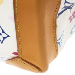 Pre Owned Louis Vuitton White Monogram Multicolore Ursula Bag