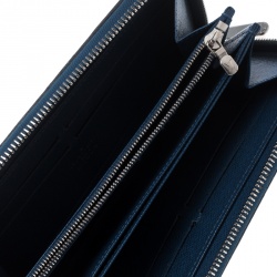 Pre Owned Louis Vuitton Cyan Epi Leather Zippy Wallet