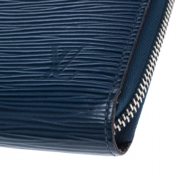 Pre Owned Louis Vuitton Cyan Epi Leather Zippy Wallet