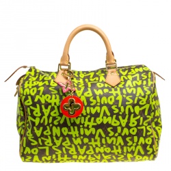 Louis Vuitton, Bags, Gorgeous Louis Vuitton Stephen Sprouse Graffiti  Speedy 3 Neon Green