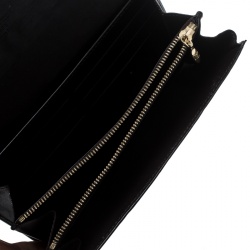 Pre Owned Louis Vuitton Black Monogram Vernis Sarah Continental Wallet