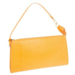 Pre Owned Louis Vuitton Orange Epi Pochette