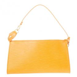 Pre Owned Louis Vuitton Orange Epi Pochette