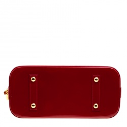 Pre Owned Louis Vuitton Pomme D’amour Monogram Vernis Alma MM Bag
