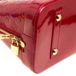 Pre Owned Louis Vuitton Pomme D�’amour Monogram Vernis Alma MM Bag