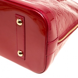 Pre Owned Louis Vuitton Pomme D’amour Monogram Vernis Alma MM Bag