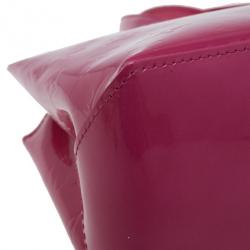 Pre Owned Louis Vuitton Pink Monogram Vernis Wilshire Satchel PM