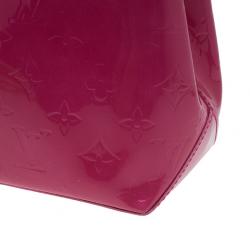 Pre Owned Louis Vuitton Pink Monogram Vernis Wilshire Satchel PM