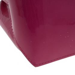 Pre Owned Louis Vuitton Pink Monogram Vernis Wilshire Satchel PM