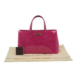 Pre Owned Louis Vuitton Pink Monogram Vernis Wilshire Satchel PM