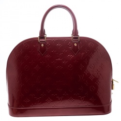 Pre Owned Louis Vuitton Pomme D’amour Monogram Vernis Alma GM Bag