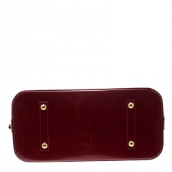 Pre Owned Louis Vuitton Pomme D’amour Monogram Vernis Alma GM Bag