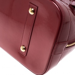 Pre Owned Louis Vuitton Pomme D’amour Monogram Vernis Alma GM Bag