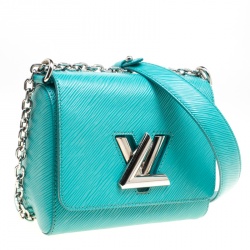 Pre Owned Louis Vuitton Turquoise Epi Leather Twist PM Bag