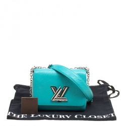 Pre Owned Louis Vuitton Turquoise Epi Leather Twist PM Bag