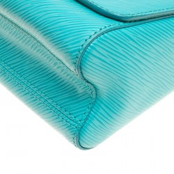 Pre Owned Louis Vuitton Turquoise Epi Leather Twist PM Bag