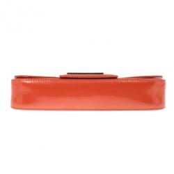 مملوكة مسبقًا Louis Vuitton Orange Patent Leather Sobe Clutch