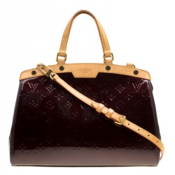 Louis Vuitton Rose Velours Monogram Vernis Brea MM Tote Bag